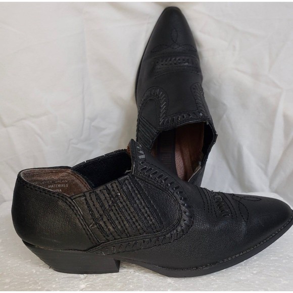 The Leather Collection Womens ankle cowgirl boots mules westerns booties size 10 - Picture 1 of 6